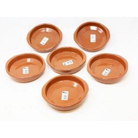El Toro Glazed Terracotta Brown Kitchen Dining Set of 6 Tapas Bowls (Diam) 10cm