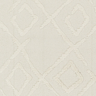 ELAINE Berber Geometric High Pile Cream Area Rug 160 x 213 cm