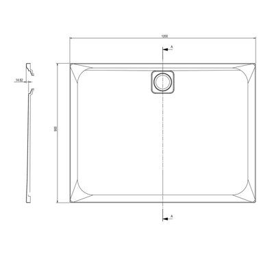 Elara Rectangular Slimline Shower Tray - 1200x900mm