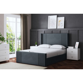 Elara Winged Panel Bed - 5 Colours Available