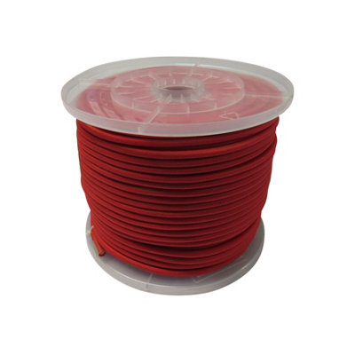 Elastic Bungee Rope Shock Cord 10MM Red (100M Reel Elasticated Tie Down)