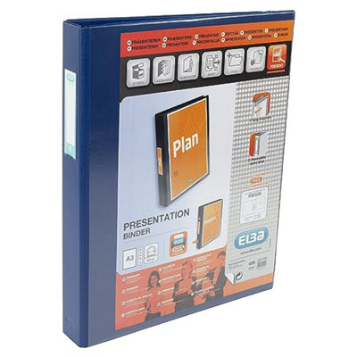 Elba A3 4 D-Ring Binder, 30mm capacity, 35mm spine, Presentation Folder ...