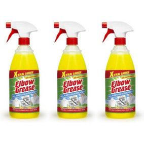 Elbow Grease 1 Litre All Purpose Degreaser Extra Large Trigger Spray (Pack of 3)