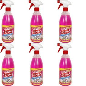 Elbow Grease All Purpose Degreaser, Spray Bottle, Multi Use Cleaner Pink 1L (Pack of 6)