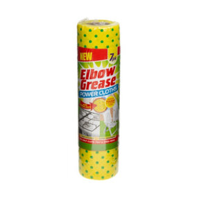 Elbow Grease Cleaning Cloths (Pack of 7) Yellow/Green (24cm x 7cm)