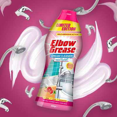 Elbow Grease Cream Cleaner Pink Blush Mild Abrasive All Purpose Cleaner 540g