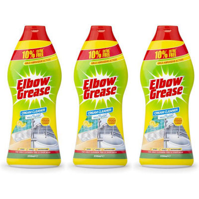 Elbow Grease Cream Cleaner with Micro Crystals 550ml (Pack of 3)