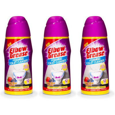 Elbow Grease Foaming Toilet Cleaner, Berry Blast Fragrance, 500g (Pack of 3)