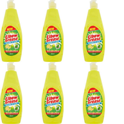 Elbow Grease Lemon Washing Up Liquid 600ml (Pack of 6)