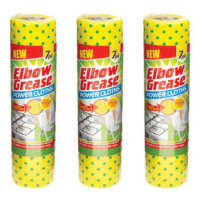 Elbow Grease Power Cloths 7pk - for Multi-Surface Use (Pack of 3)