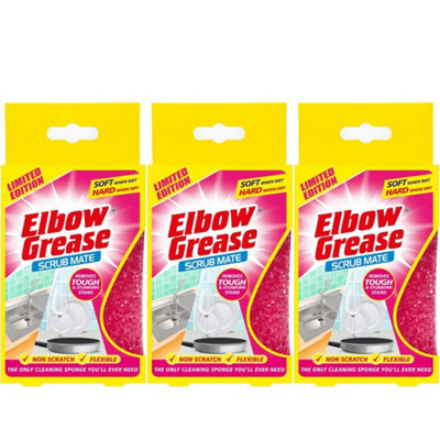 Elbow Grease Scrub Mate Non-Scratch Pink x 3