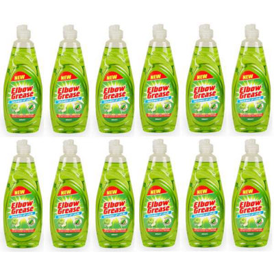 Elbow Grease Washing Up Apple Fresh Liquid 600ml - Pack of 12