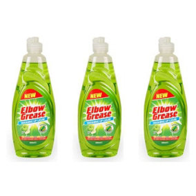 Elbow Grease Washing Up Apple Fresh Liquid 600ml - Pack of 3