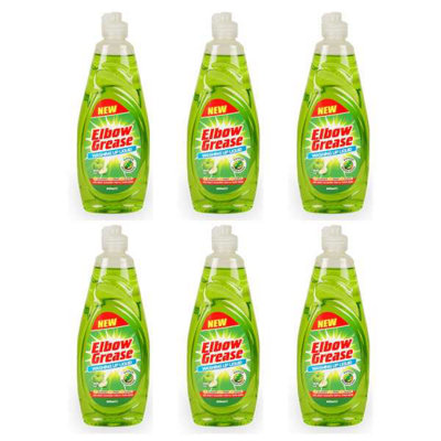 Elbow Grease Washing Up Apple Fresh Liquid 600ml - Pack of 6