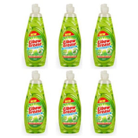 Elbow Grease Washing Up Apple Fresh Liquid 600ml - Pack of 6