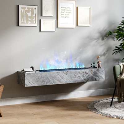 Electric 3D Water Vapour Fireplace 7 Flame Colours 100cm W x 25cm D x 20cm H