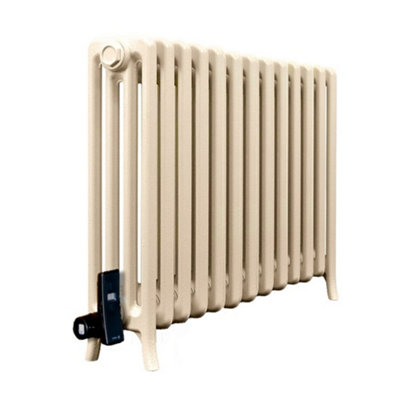 Electric 4 Column Classic Cast Iron Radiators 650mm (H) x 810mm (L) - Buttermilk Cream