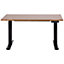 Electric Adjustable Standing Desk 120 x 72 cm Dark Wood and Black DESTINES