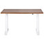Electric Adjustable Standing Desk 120 x 72 cm Dark Wood and White DESTINAS