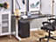 Electric Adjustable Standing Desk 160 x 72 cm Black and White DESTIN II
