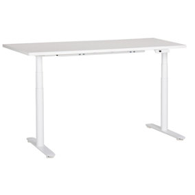 Electric Adjustable Standing Desk 160 x 72 cm White DESTINAS