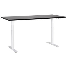 Electric Adjustable Standing Desk 180 x 72 cm Black and White DESTINAS