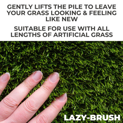 Electric Artificial Grass Brush Sweeper - Compact, Height Adjustable, 10m Cable, Large Collection Bag