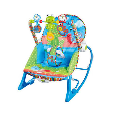 Electric Baby Bouncer Rocker Chair Swing Infant Toddler Seat Blue