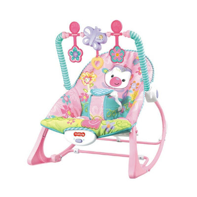 Electric Baby Bouncer Rocker Chair Swing Infant Toddler Seat - Pink
