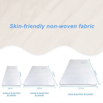 Electric Blanket Double Underblanket Fully Fitted Sheet Overheat Protection Warm - 3