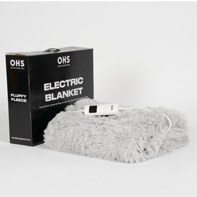 Electric Blanket Heated Fluffy Fleece Remote Control Digital Heat Settings Warm - 3
