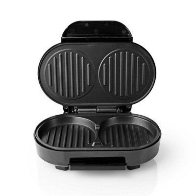 1000W Electric Non-stick Twin Hamburger Burger Patty Maker Grill