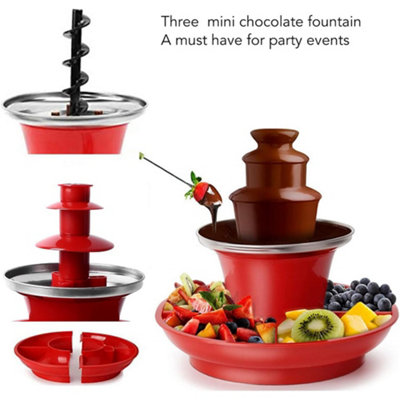 Electric Chocolate Fountain Tier Fondue Dip Machine Food Tray