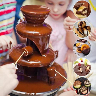 Electric Chocolate Fountain 3 Tiers Chocolate Melting Machine Mini ...