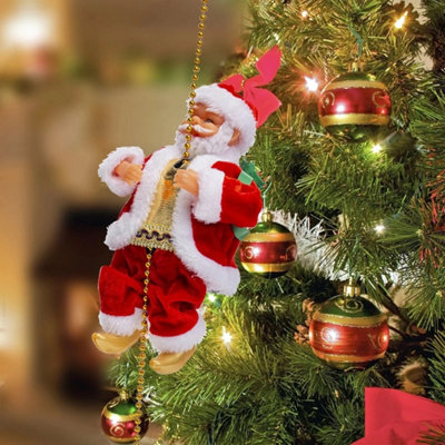 Electric Christmas Santa Claus Climbing Rope