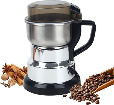 Mecity Electric Coffee Blade Grinder 6 Blades Stainless Steel Removable Bowl Fast Grinding Gift For Her Coarse Fine Ground Coffee Espresso Grinder 200w Pink