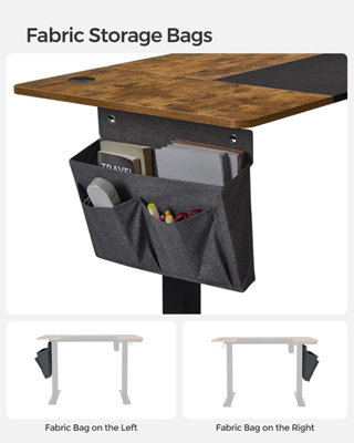 Electric Desk, Height Adjustable Standing Desk, Split Top Table, 4 ...