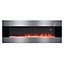 Electric Fire Fireplace Wall Mounted Heater 6 Flame Colors with Remote Control 40 Inch