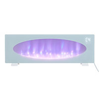 Electric Fire Fireplace Wall Mounted or Freestanding Panel Heater 7 Flame Colors with WiFi Remote Control 42 Inch