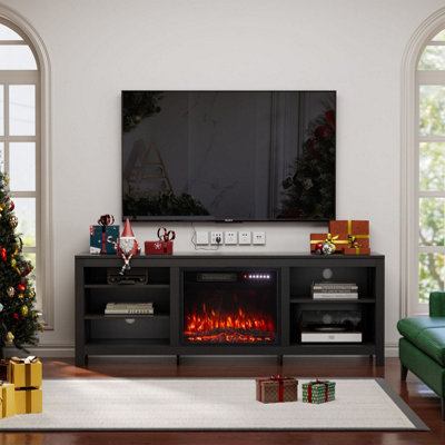 Electric Fire Suite Fireplace Suite with TV Stand Surround sets with 12 ...