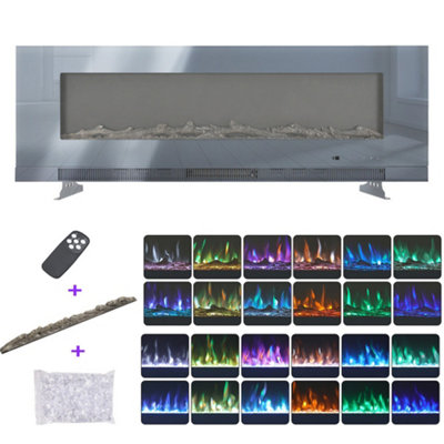 Electric Fire Wall Mounted Wall Inset or Freestanding Fireplace 12 ...