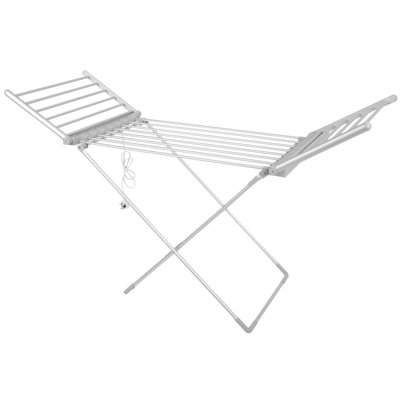 Electric Folding Heated Clothes Airer Drying Horse Rack Washing