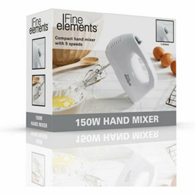 Electric Hand Mixer Whisk 5 Speed 2 Stainless Steel Whisks Ideal For Home Cooking Baking