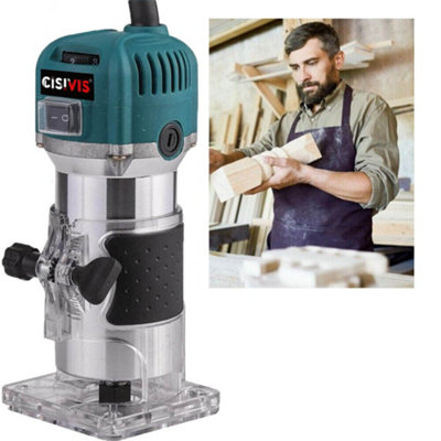 Electric Hand Router Trimmer 1200W Laminate Woodworking Tool UK