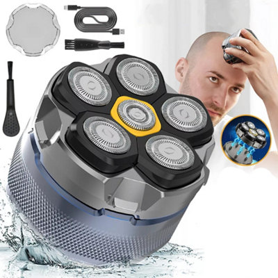 Electric Head Shaver for Bald Men 6D Magnetic Razor Wet/Dry Beard Hair ...