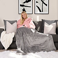 Electric Heated Blanket Throw Over Large Fleece Winter Warm Auto Turn Off