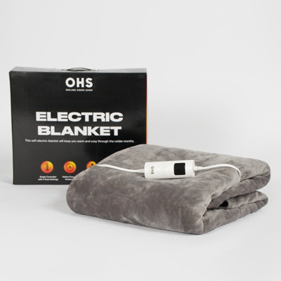 Electric Heated Blanket Throw Over Large Fleece Winter Warm Auto Turn Off