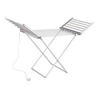 Electric Heated Clothes Airer Dryer Indoor Horse Rack Laundry Folding Washing Dry Rack