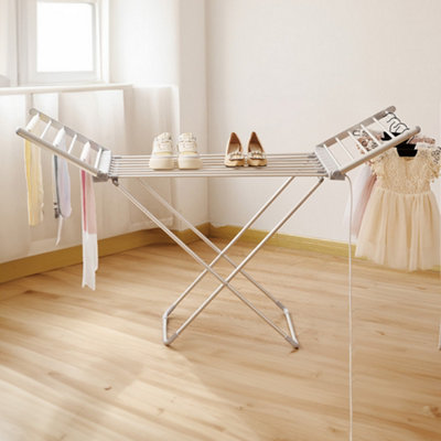 Electric Heated Clothes Airer Folding Laundry Clothes Dryer Portable Heat Rack