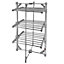 Electric Heated Clothes Airer With Cover 3 Tier Dryer Rack Indoor Foldable Horse